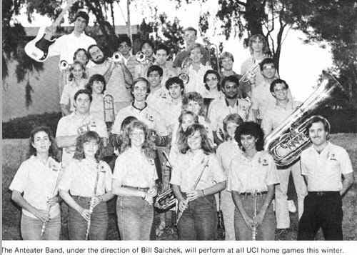 1984/1985 UCI Band picture for basketball game program