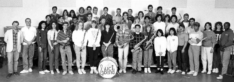 1987/1988 UCI Band picture for basketball game program